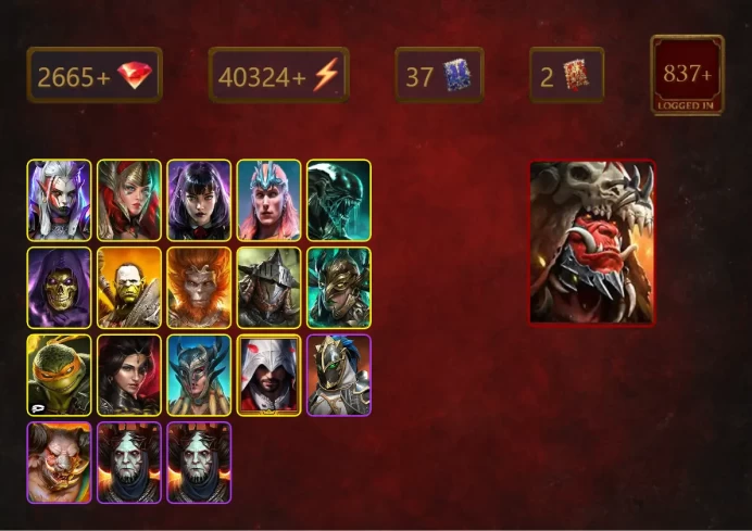 [STARTER]Ash'nar Dragonsoul+Arbiter+Visix+Alice+Loki+Xenomorph+Skeletor+Artak+Wukong+Rathalos+Leminisi the Gold-Wing+38Epics
