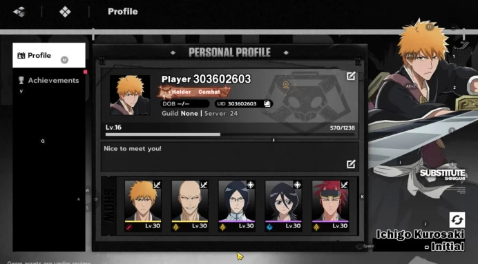 Sv SEA Nuverse |Lv16|2 SRR(Ichigo+Ikkaku)9SR(Uryu,Renji,Chad,Orihime,Etc)|Select on|Log Google(BSR735)