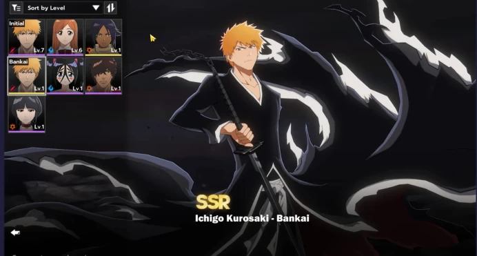 Sv SEA Nuverse |STARTER Lv3|2 SRR(Ichigo+Yoruichi)5SR(Ururu,Nemu,Ichigo,Chad,Orihime)|Select on|Log Google(BSR726)