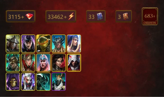 [STARTER]Martyr+Arbiter+Rathalos+Alice+Michelangelo+Scyl+Leminisi the Gold-Wing+Loki+Adelyn+Ezio Auditore+Skeletor+Visix+28Epics