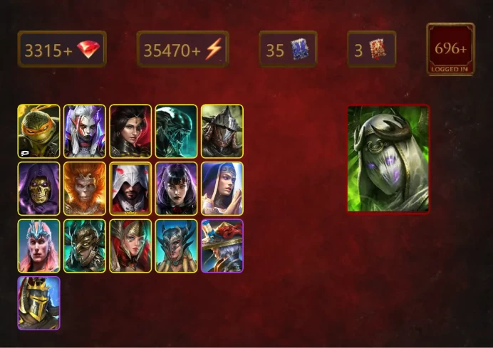 [STARTER]Martyr+Arbiter+Theodosia+Michelangelo+Visix+Adelyn+Xenomorph+Rathalos+Skeletor+Wukong+Ezio Auditore+Alice+Loki+34Epics