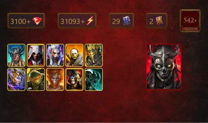 [STARTER]The Calamitus+Roshcard+Scyl+Ezio Auditore+Visix+Artak+Deliana+Michelangelo+Wukong+Deathknight+Xenomorph+25Epics
