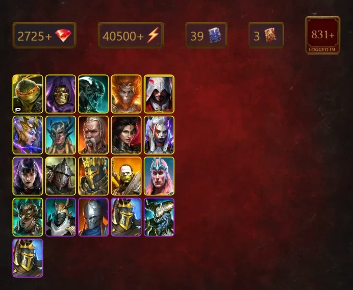 [STARTER]Taras+Roshcard+Michelangelo+Skeletor+Xenomorph+Wukong+Ezio Auditore+Deliana+Scyl+Adelyn+Visix+Alice+Rathalos+33Epics