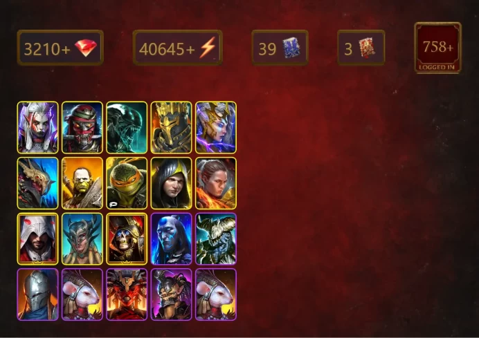 [STARTER]Onryo Ieyasu+Roshcard+Visix+Xenomorph+Deliana+Skull Lord Var-Gall+Artak+Michelangelo+Aleksandr+Ronda+47Epics