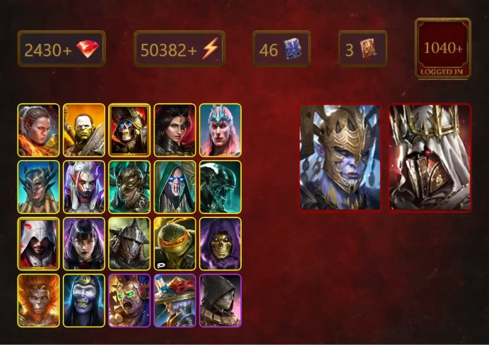 [STARTER][Double Mythical]+Siegfrund+Bad-el-Kazar+Gharol+Ronda+Artak+Deathknight+Adelyn+Loki+Scyl+Visix+45Epics