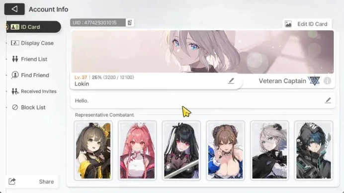 GLOBAL Lv 37|7 SSR[Heidemarie,VeronicaM1,Yuki,Rin,Luke,Mei Lin,Renoa]+11 SR[BerylM6,MikaM1,Etc]+24 SR Partners|Stove(CZN1142)