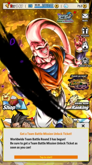 Lvl 147|19,5M TotalPower|1LR+2UR|Bardock,SS Goku,Buu Super|RA555B
