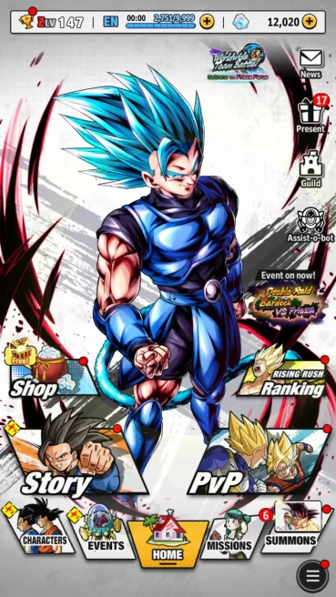 Lvl 147|7,9M TotalPower|CC 12K|1LR+2UR|Bardock,SS Goku,Buu Super|RA556B