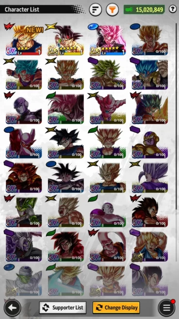 Lvl 149|15M Total Power|2LR|1UL|SSR Goku Black,Badrock,SS Goku,Etc|RA620B