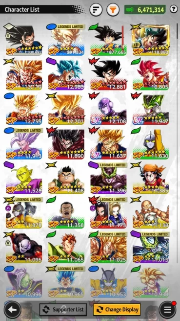 Lvl 156|6M Total Power|3 UL|0 LR|Hit,Perfect Cell,SS Goku|ETC|RA650B