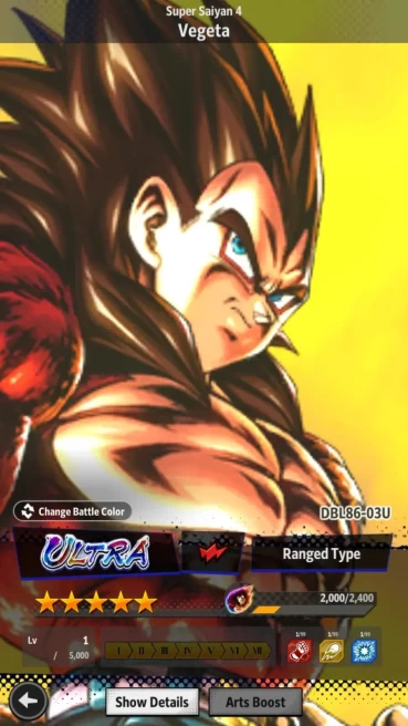 Lvl 151|6M Total Power|3 UL|0 LR|Gogeta,Vegeta,SS Goku|ETC|RA651B
