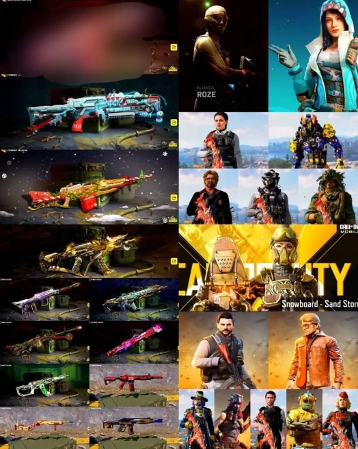 CoD Mobile | Indian 10cp| 7 Legend | snowboard PP19 Bizon JINGLE-55 CX 9 Vibrant Ashes Roze rook 