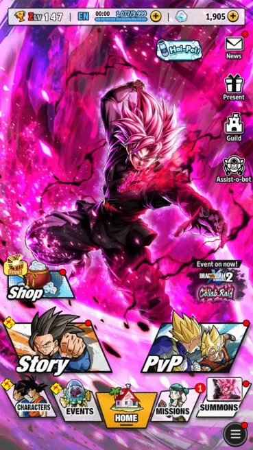 Lvl 147| 1,9k CC|44M Total Power |1LR|1UL|SSR Goku Black,SS Goku,etc|RA667B