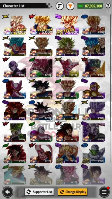Lvl 166|87M Total Power|1 LR|2 UL|SS3 Goku (mini),SS Goku,SS GokuEtc|Check ss|RA674B