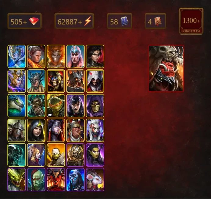[STARTER]Dracomorph+Lanakis+Ash'nar Dragonsoul+Pyxniel+Ronda+Wukong+Loki+Adelyn+Deliana+Scyl+Deathknight+Ignatius+63Epics