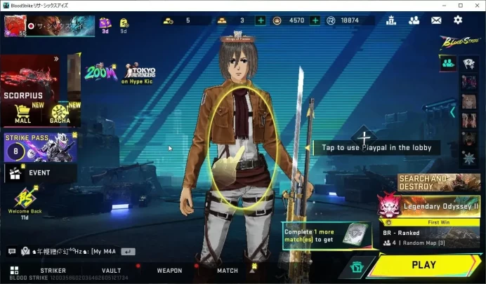 ASIA|ETERNAL Zero-OdaShadw+Collab AOT[MIKASA,M700,FAL],Anniv FAL-Draco|15 ULTRA[AK47,INP9,M82,Etc]|LMT AR97,RPK|NetEase|BLS4338