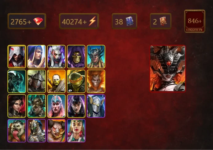 [STARTER]Martyr+Kurosa the Covetous+Ezio Auditore+Visix+Skeletor+Scyl+Xenomorph+Rathalos+Artak+Michelangelo+Wukong+41Epics