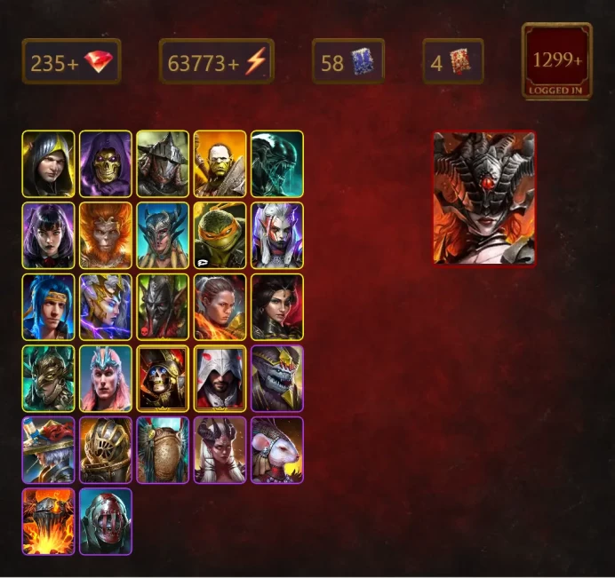 [STARTER]Ninja+Kurosa the Covetous+Aleksandr+Skeletor+Rathalos+Artak+Xenomorph+Alice+Wukong+Scyl+Michelangelo+Visix+53Epics