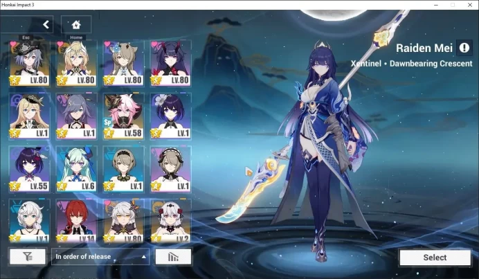 SEA|Lv 87|(Rita ME,Griseo CE,Bronya Silverwing,Raiden Mei HOT+sign weapon),Elysa HOH,Sirin Miracle,Bronya HOT,etc|TakeMail|HI877