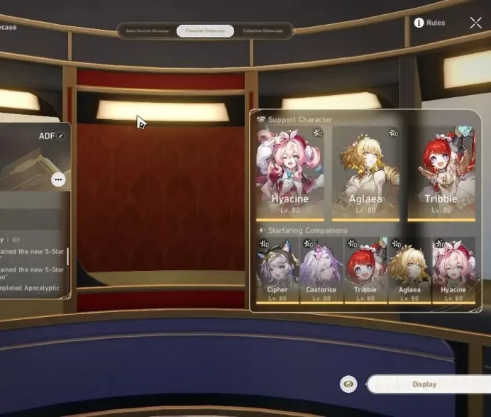 Asia|TL 70|16 Limited|[Castorice,Aglaea,Acheron]+Sign,Phainon,Anaxa,Huohuo,Chiper,Hyacine,Tribbie,Sparkle,Etc|MC Male|(HSR6877)