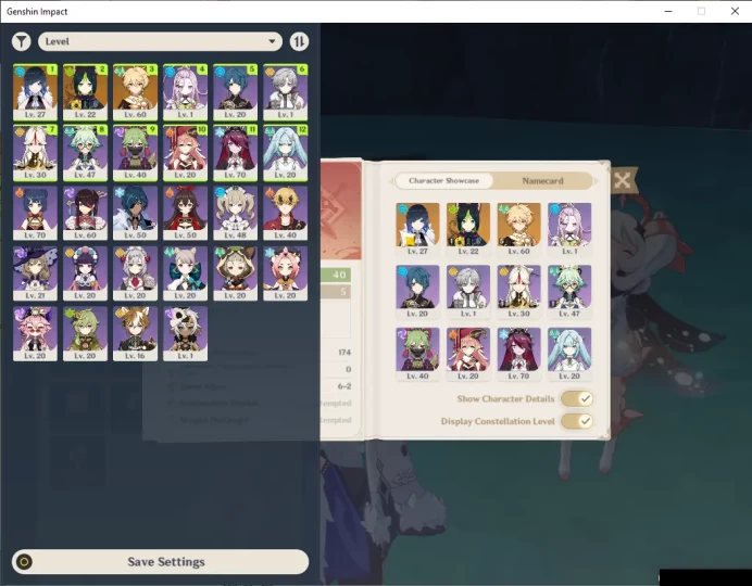 ASIA|AR 40|1 Limited+1(*5Weapon)|Yelan|Mc Male|Low Explore Map|Fregile Resin 22|TakeMail|Check(GI5958)