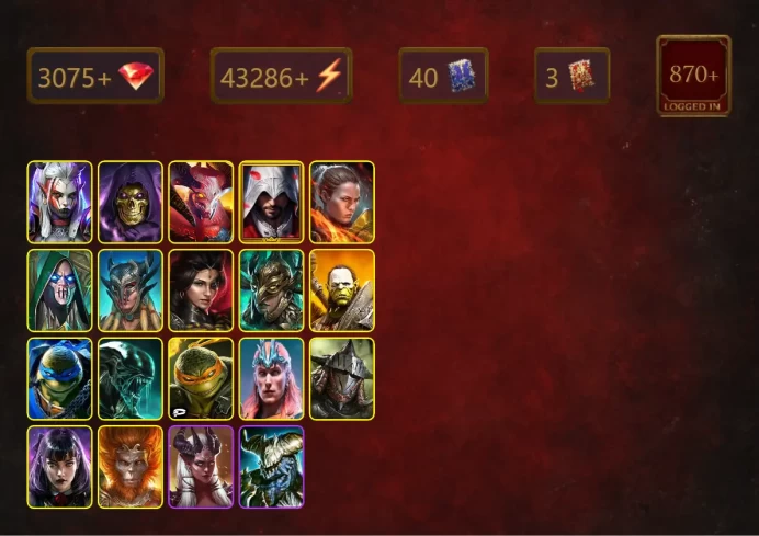 [STARTER]Mortu-Macaab+Bad-el-Kazar+Visix+Skeletor+Ezio Auditore+Ronda+Scyl+Adelyn+Leminisi the Gold-Wing+Artak+Leonardo+36Epics