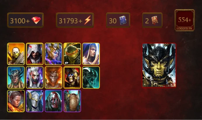 [STARTER]Aphidus+Martyr+Artak+Ezio Auditore+Deliana+Michelangelo+Scyl+Visix+Wukong+Deathknight+Xenomorph+Ronda+Adriel+23Epics