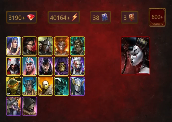 [STARTER]Lady Mikage+Martyr+Adelyn+Rathalos+Wukong+Leminisi the Gold-Wing+Ezio Auditore+Loki+Alice+Skeletor+Visix+38Epics
