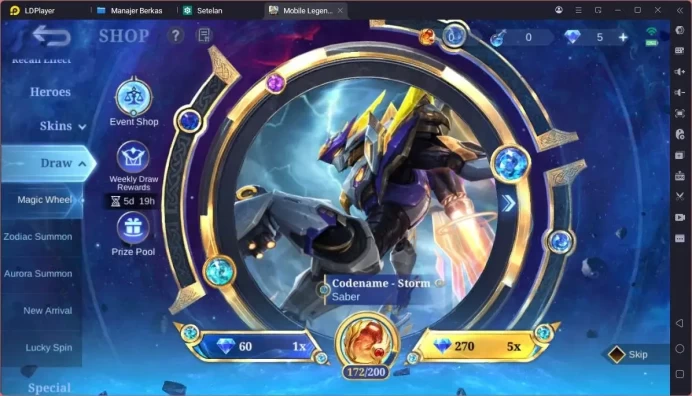 GLOBAL 132 Hero Skin 283|Granger Prime|KOF Karina|CC Natalia|Spongebob Cyclops|Saint Saiya Badang etc |Renowned Check SS ML1843B