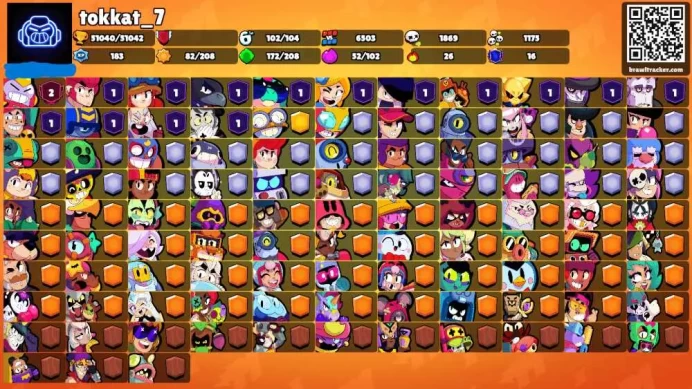51K Trophies LVL109 | 102/102 Brawlers | 19 Max Brawlers - 15 Hypercharges | 283 Skins | 708 Pins | 481 Icons | Legendary, Max Power, Rank 35
