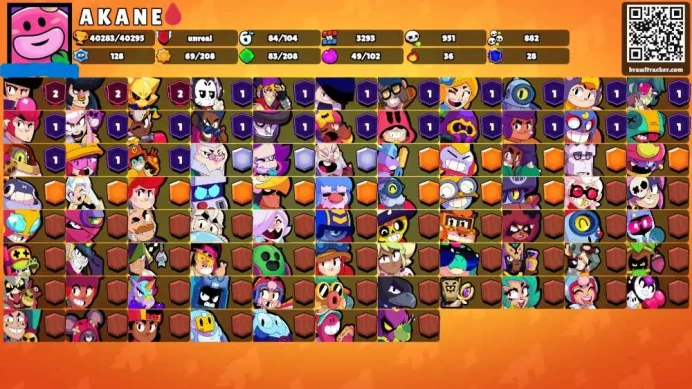 40K Trophies LVL37 | 84/102 Brawlers | 29 Max Brawlers - 24 Hypercharges | 234 Skins | 568 Pins | 391 Icons | Legendary, Max Power, Rank 35 rare