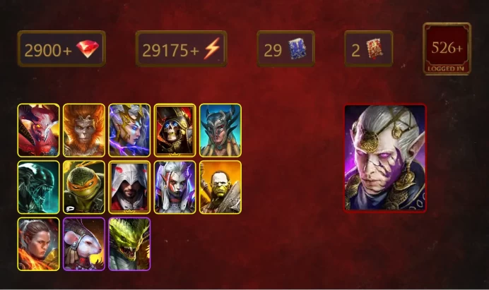[STARTER]Starsage Galathir+Mortu-Macaab+Wukong+Deliana+Deathknight+Scyl+Xenomorph+Michelangelo+Ezio Auditore+Visix+Artak+24Epics