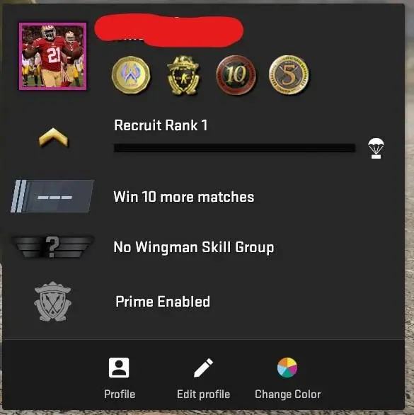 CS578 Prime enabled, 4 Medals: Loyalty Badge, 10, 5 Year Veteran, GO Badge, 2003 acc, Faceit not linked, Premier not ready
