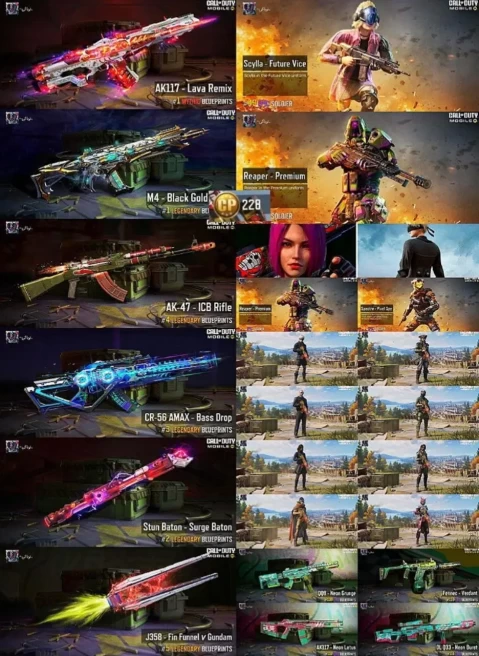 CoD Mobile | Indian 10cp | 1 Mythic | 5 Legend | 228 cp ak117 lava remix m4 black gold ak47 skin scylla future vice 