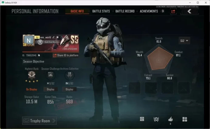 MOBILE Lvl 30 |SV 10.5M|CV 3,5M|MORE SKIN,B MACHETE,MORE RED ITEM|MORE DETAIL CEK AB329B