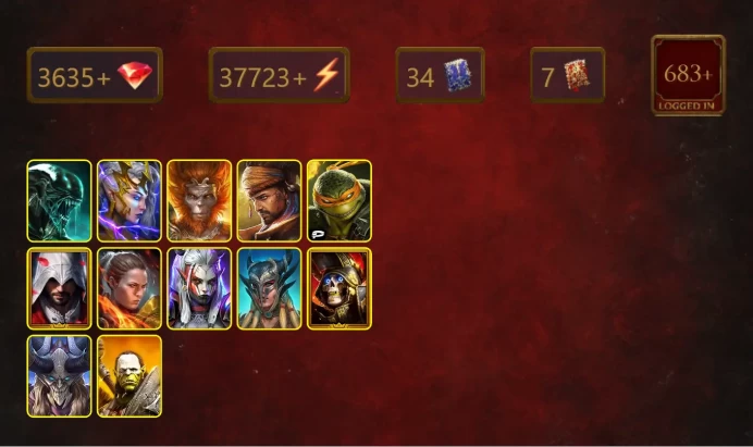[STARTER]Armanz the Magnificent+Prince Kymar+Xenomorph+Deliana+Wukong+Michelangelo+Ezio Auditore+Ronda+Visix+Scyl+28Epics