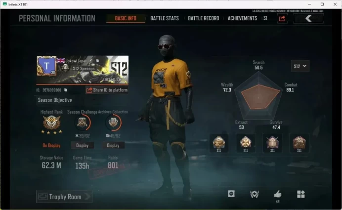 MOBILE Lvl 30 |SV 62.3M|CV 37,8M|MORE SKIN,DECREE LR-AR1,KOI LR-AR2,M4 HEAVY|MORE DETAIL CEK AB335B
