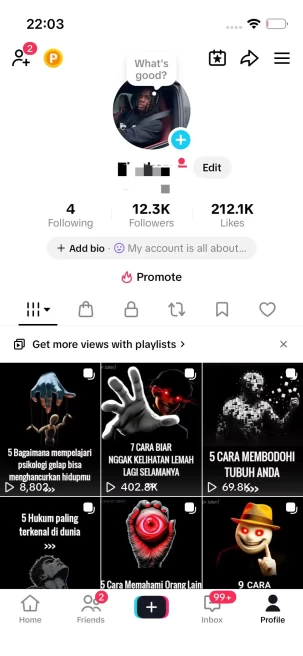 BLACK Sabbath/12K Real Followers+210K Real Likes/ Tiktok Shop For Creator/ Live Stream/ Full Access