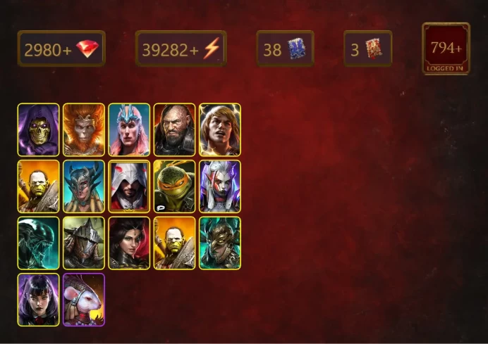 [STARTER]He-Man+Brogni+Skeletor+Wukong+Loki+Roric Wyrmbane+Artak+Scyl+Ezio Auditore+Michelangelo+Ugir the Wyrmeater+34Epics
