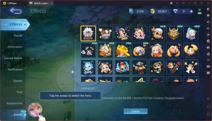 GLOBAL Hero 103 Skin 187|11.11 Haya|Sandrio Change|Aspirant Guinevere|CC Arlot|Luckybox Moskov etc|Renowned Check SS ML1850B