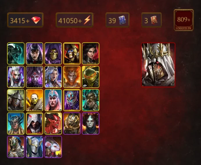 [STARTER]Siegfrund+Yumeko+Xenomorph+Alice+Skeletor+Deathknight+Adelyn+Visix+Tramaria+Wukong+Michelangelo+Rathalos+Artak+38Epics