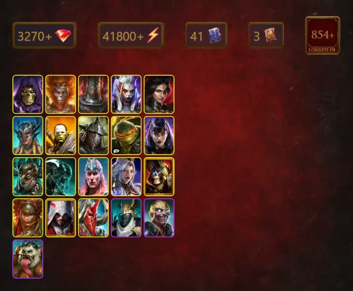 [STARTER]Marichka+Yumeko+Skeletor+Wukong+Dreng+Visix+Adelyn+Scyl+Artak+Rathalos+Michelangelo+Alice+40Epics