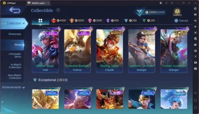 GLOBAL Hero 55 Skin 72|Prime Granger|Lightborn Granger|9th Fanny|Zodiac Minotaur|Spongebob Cyclops etc|Seasoned Check SS ML1823B