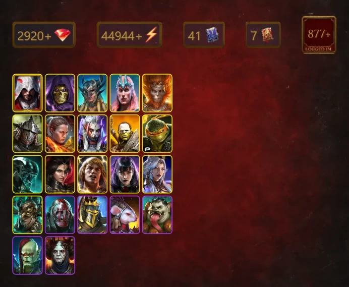 [STARTER]He-Man+Yumeko+Ezio Auditore+Skeletor+Scyl+Loki+Wukong+Rathalos+Ronda+Visix+Artak+Michelangelo+Xenomorph+Adelyn+48Epics