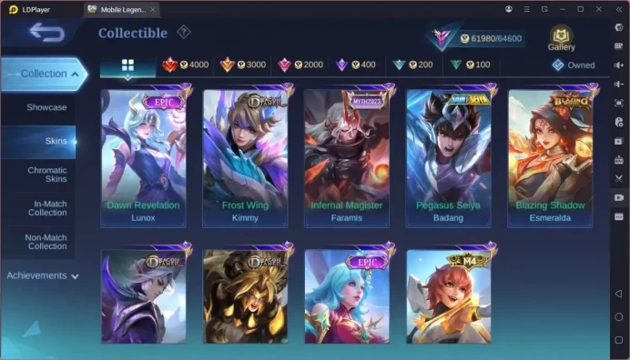 GLOBAL Hero 130 Skin 244|Transformers Roger|CC Badang|KOF Karina|Annual Star Lesley|Zodiac selena etc| Renowned Check SS ML1851B