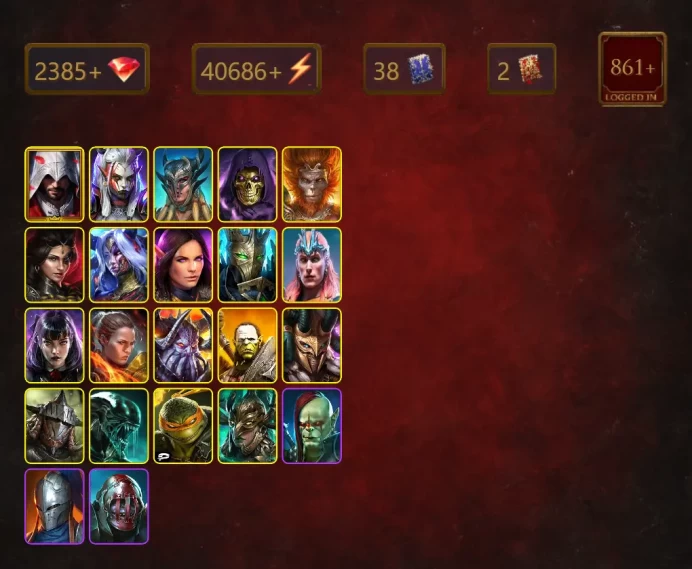 [STARTER]Acrizia+Riho+Ezio Auditore+Visix+Scyl+Skeletor+Wukong+Adelyn+Zavia+Kalvalax+Loki+Alice+Ronda+Candraphon+Artak+38Epics