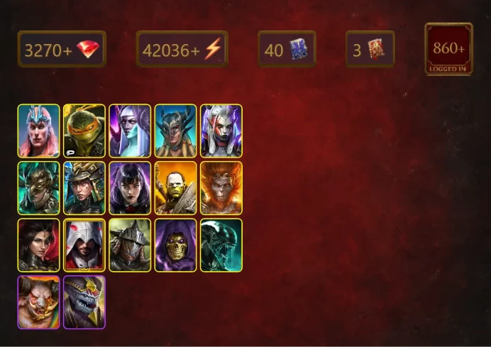 [STARTER]Harima+Lilitu+Loki+Michelangelo+Scyl+Visix+Leminisi the Gold-Wing+Alice+Artak+Wukong+Adelyn+Ezio Auditore+36Epics