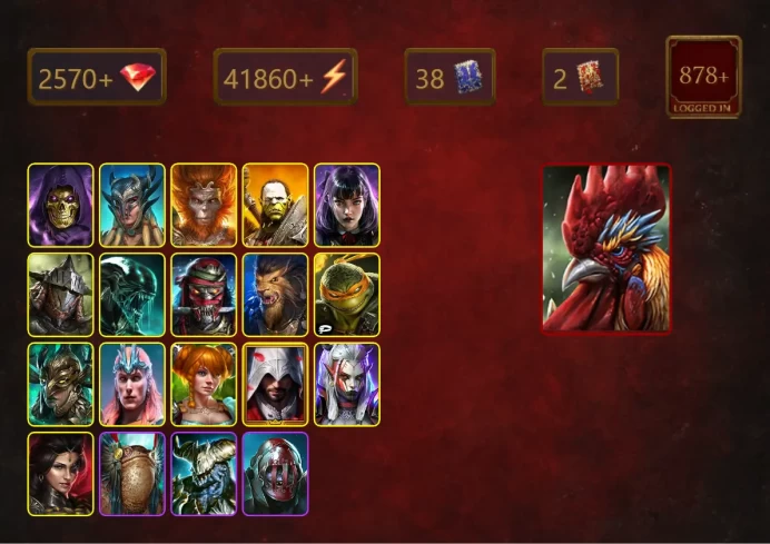 [STARTER]Galleus Bloodcrest+Onryo Ieyasu+Skeletor+Scyl+Wukong+Artak+Alice+Kantra+Rathalos+Xenomorph+Leorius+Michelangelo+31Epics