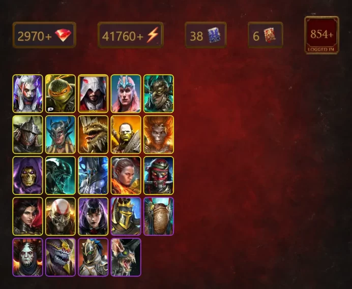 [STARTER]Legate Teox+Onryo Ieyasu+Visix+Michelangelo+Ezio Auditore+Loki+Leminisi the Gold-Wing+Rathalos+Scyl+Artak+47Epics