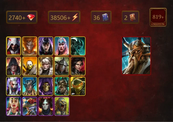 [STARTER]Alaz+Senna Amberheart+Blizaar the Howler+Ezio Auditore+Wukong+Alice+Loki+Xenomorph+Holsring+Artak+Rathalos+39Epics